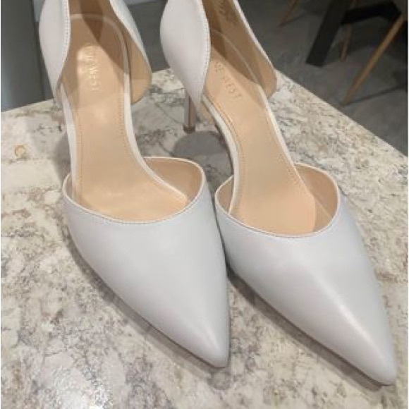 White Nine West heels. - Picture 2 of 2